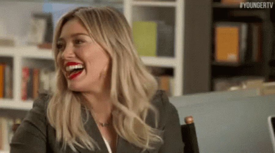 Lmfao Hillary Duff Bursting Into Laughter GIF