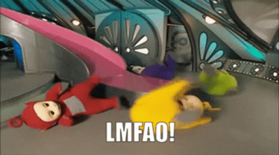 Lmfao Teletubbies Rolling With Laughter GIF
