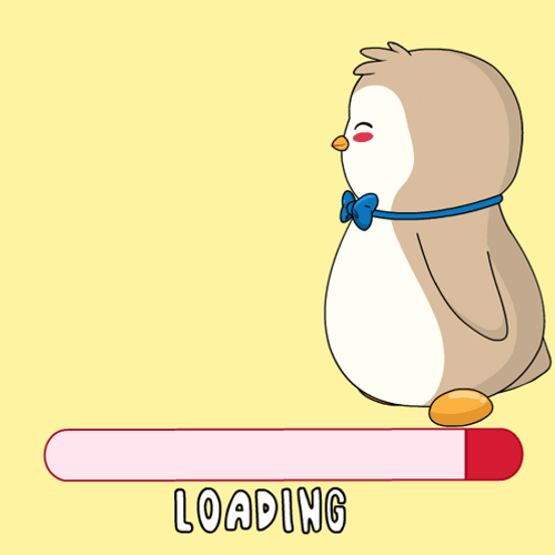 Loading Bar Penguin Walking GIF