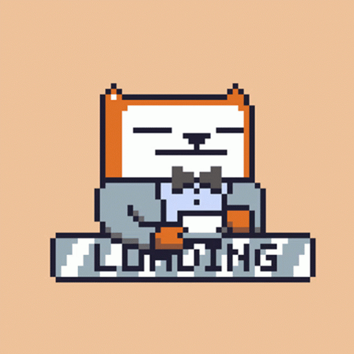 Loading Bar Tuxedo Dog GIF