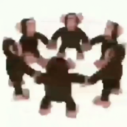 Loading Circle Spinning Monkeys GIF