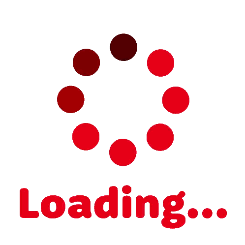 Loading Text Below Red Dots