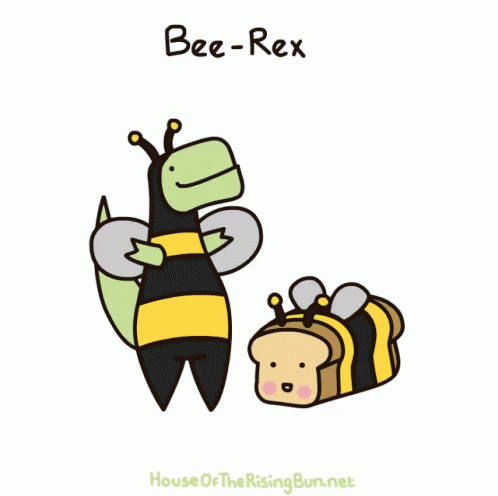 Loaf Bee And Dino Bee Meme GIF
