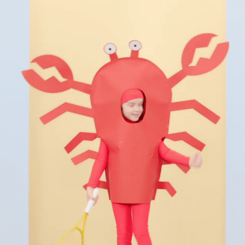Lobster Dancing Kid Costume GIF