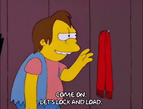 Lock And Load The Simpsons Nelson Muntz GIF