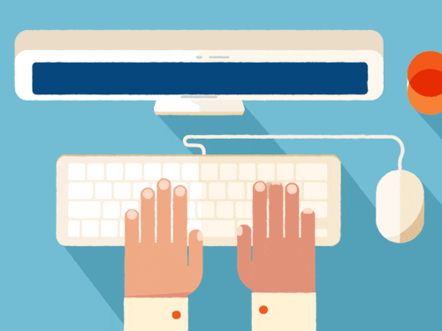 Lofi Animation Girl Typing GIF