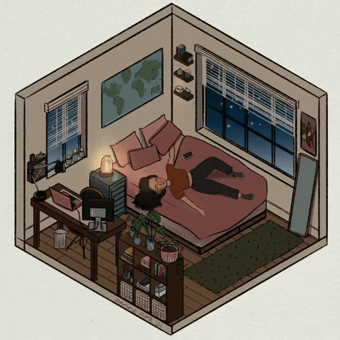 Lofi Girl Chilling In The Room GIF