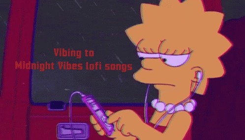 Lofi Midnight Vibes Lisa Simpson GIF