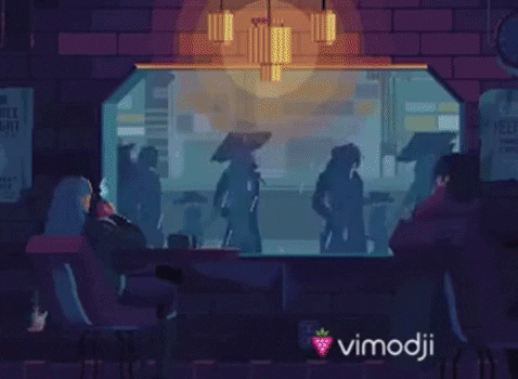 Lofi Pixel Art Rainy Night GIF