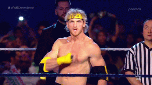 Logan Paul Wwe Bang His Chest GIF