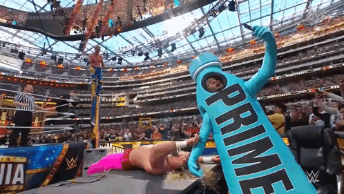 Logan Paul Wwe Jump On Ksi GIF