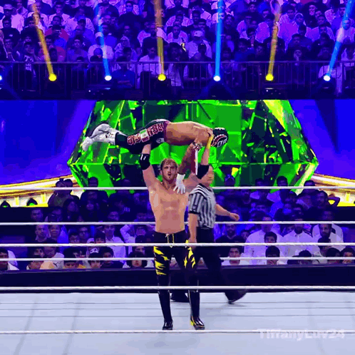 Logan Paul Wwe Lift Rey Mysterio GIF