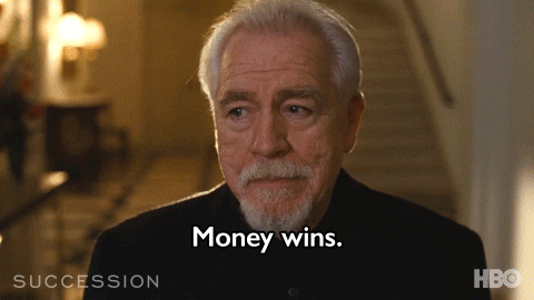 Logan Roy Succession Money Wins GIF