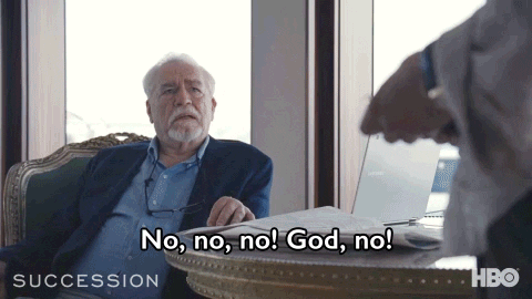 Logan Roy Succession No No No God No GIF
