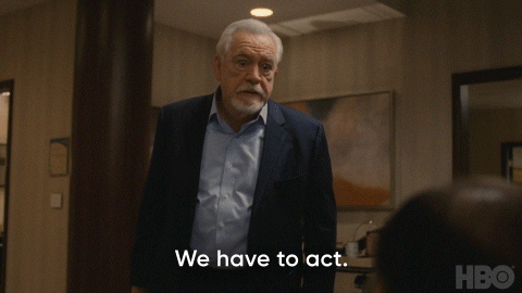 Logan Roy Succession We Have To Act GIF