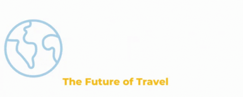 Logo for Future of Travel With Map of Earth