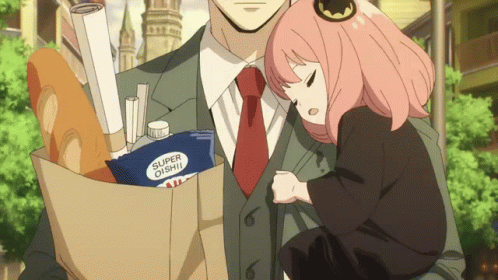 Loid Forger Carrying Baby Anya GIF
