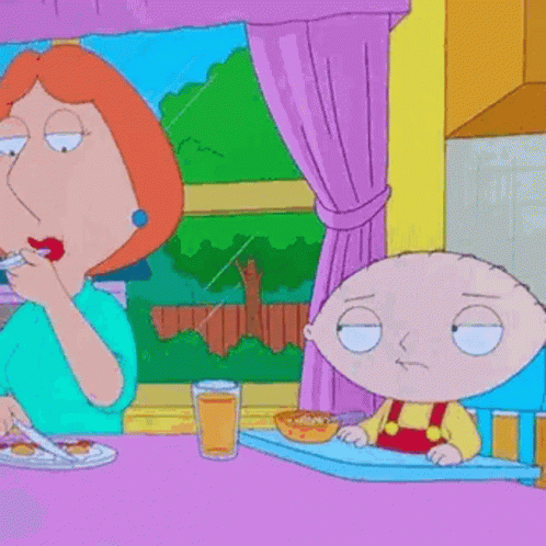 Lois And Stewie Tossing Newspaper GIF