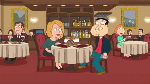 Lois Helps Quagmire Get Through His Date GIF