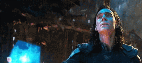 Loki Holding Up A Glowing Tesseract GIF
