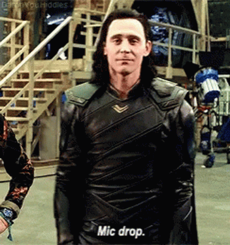 Loki Mic Drop Meme GIF