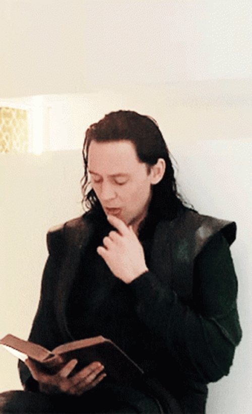 Loki Reading Book GIF