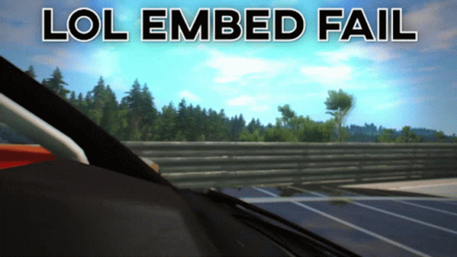 LOL Embed Fail Race Cars GIF