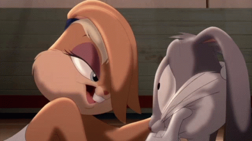 Lola Bunny Floating Bugs Bunny GIF