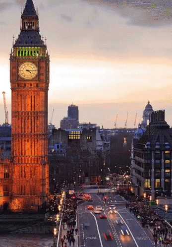 London Big Ben Sunset GIF