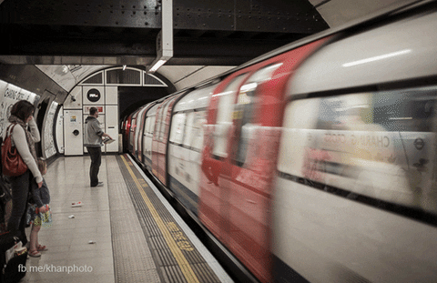 London Train Tunnel Glitch GIF