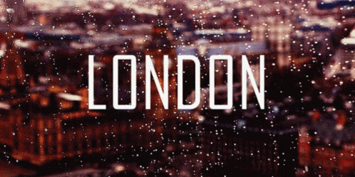 London Word on Blurred Background