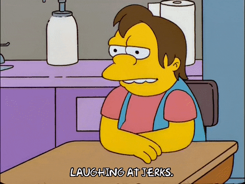 Lonely Nelson Haha At Jerks GIF