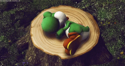 Lonely Yoshi Sleeping GIF