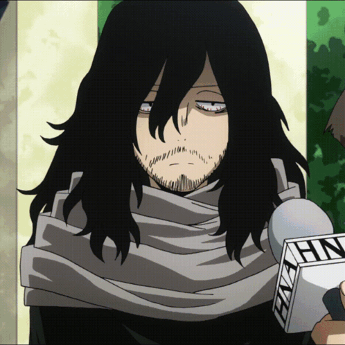 Long Black Hair Beard Man Holding Mic Hn GIF
