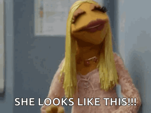 Long Blonde Muppet Says She Looks Like This!!!