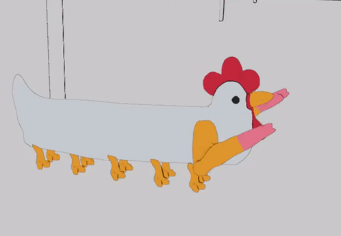 Long Chicken With Red Crest