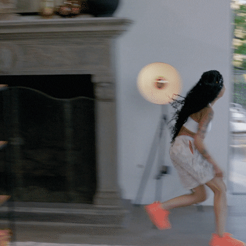 Long Hair Girl Running Meme GIF