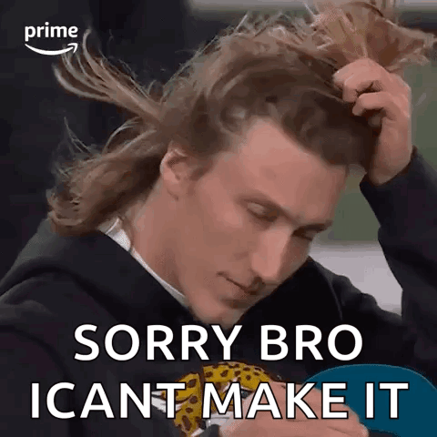Long Hair Man Sorry Bro I Can't Make It GIF