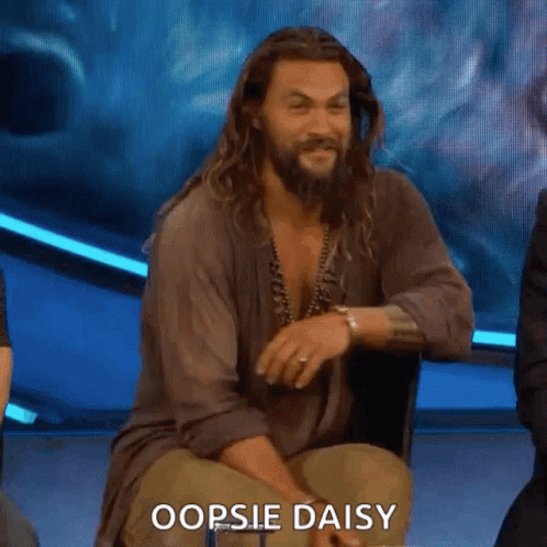 Long Haired Bearded Man Says Oopsie Daisy