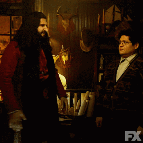 Long-Haired Bearded Man With FX Logo GIF