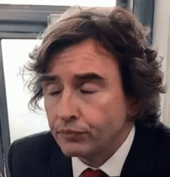 Long-Haired Man in Suit and Tie Funny Face