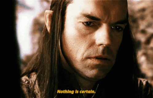 Long-Haired Man Says Nothing Is Certain in Yellow