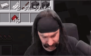 Long Haired Mustache Man at Microphone Minecraft