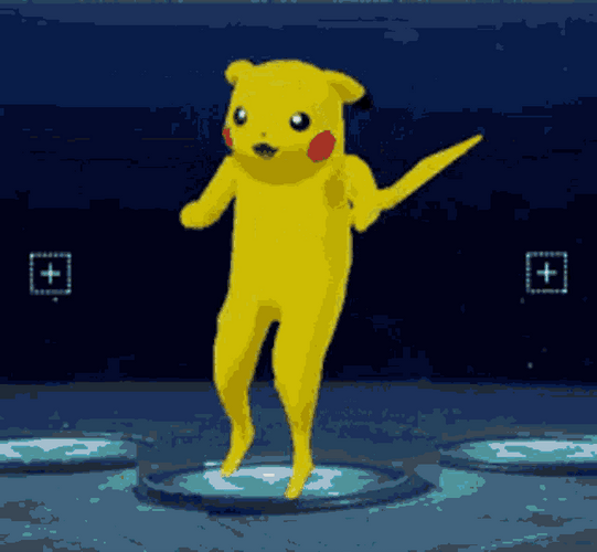 Long-legged Dancing Pikachu GIF