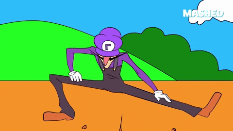 Long Legged Man Warming Up Outside GIF