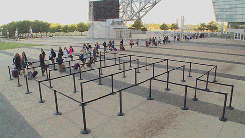 Long Line Timelapse Dallas Cowboys Cheerleaders GIF