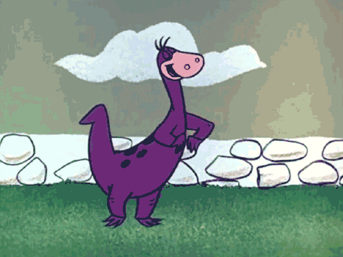 Long Neck Purple Dancing Dino GIF