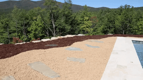 Long Stretch Of Mulch For Flagstone Patio GIF
