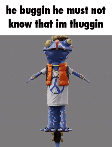 Long Tongue Cartoon He Buggin Im Thuggin