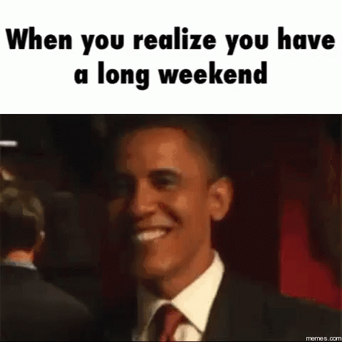 Long Weekend Ecstatic Barrack Obama GIF